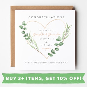 Tarjeta de aniversario de bodas para nuera y yerno Tarjeta de boda para nuera y yerno Tarjeta de aniversario para nuera y yerno Taza de Sr. y Sra.