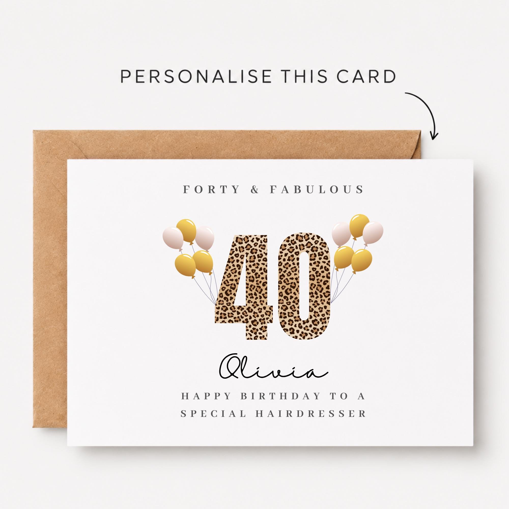 Hairdresser 40th Birthday Card Hairdresser 40th Birthday Cards