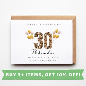 Carte d'anniversaire fille 30 ans Carte d'anniversaire fille 30 ans Cadeau fille 30 ans Sac fille 30 ans Mug