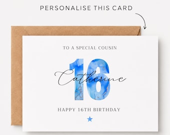 Cousin 16th Birthday Card Cousin 16th Birthday Cards Cousin 16th Birthday Gift Cousin 16th Birthday Gifts Cousins 16th Birthday Card 16 Card