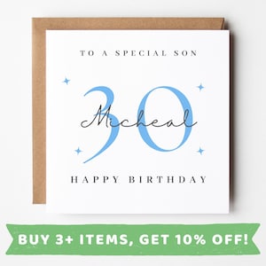 Personalised Son 30th Birthday Card Son 30th Birthday Cards Son 30 Card Son 30th Birthday Gift Sons 30th Birthday Prints Happy 30th Birthday