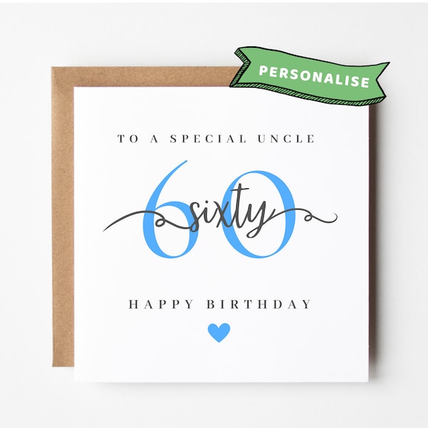 Personalised 60th Birthday Card For Uncle 60th Birthday Cards Uncle 60 Card Uncle 60th Birthday Gift Uncle 60th Birthday Presents Uncle MUG