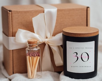 Friend 30th Birthday Candle Gift Set Friend 30th Birthday Gift Box Gifts Friend 30th Birthday Gift Friend 30th Birthday Present Friends 30th