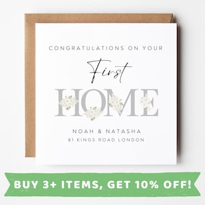 Personalised Couple First Home Card First Home Cards First Home Gift First Home Gifts First Home Present First Home Prints First Home Print