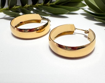 Créoles en plaqué or 18 carats | Bijoux tendance légers