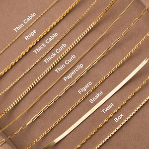 Everyday Minimalist Thin Gold Chain Necklaces For Women, Anti Tarnish Gold Vermeil Chain for Christmas Gifts, 12 14 16 18 20 inch Gold Chain