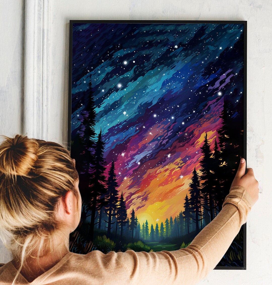 Fantasy Forest Landscape Print | Colourful Psychedelic Art | Posters ...