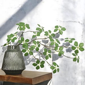 Elegant Artificial Lotus Branch – Japanese Minimalist Greenery for Modern Home Décor