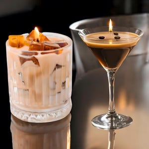 Espresso Martini Candle – Realistic Coffee Scented Candle for Espresso & Cocktail Lovers