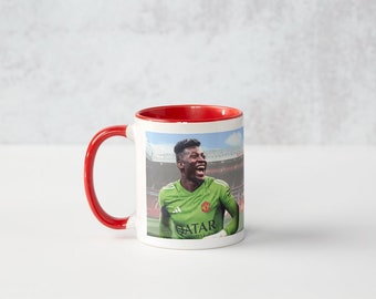Taza André Onana 'Bienvenido a Manchester' - Andre Onana, Man united, idea de regalo, fútbol