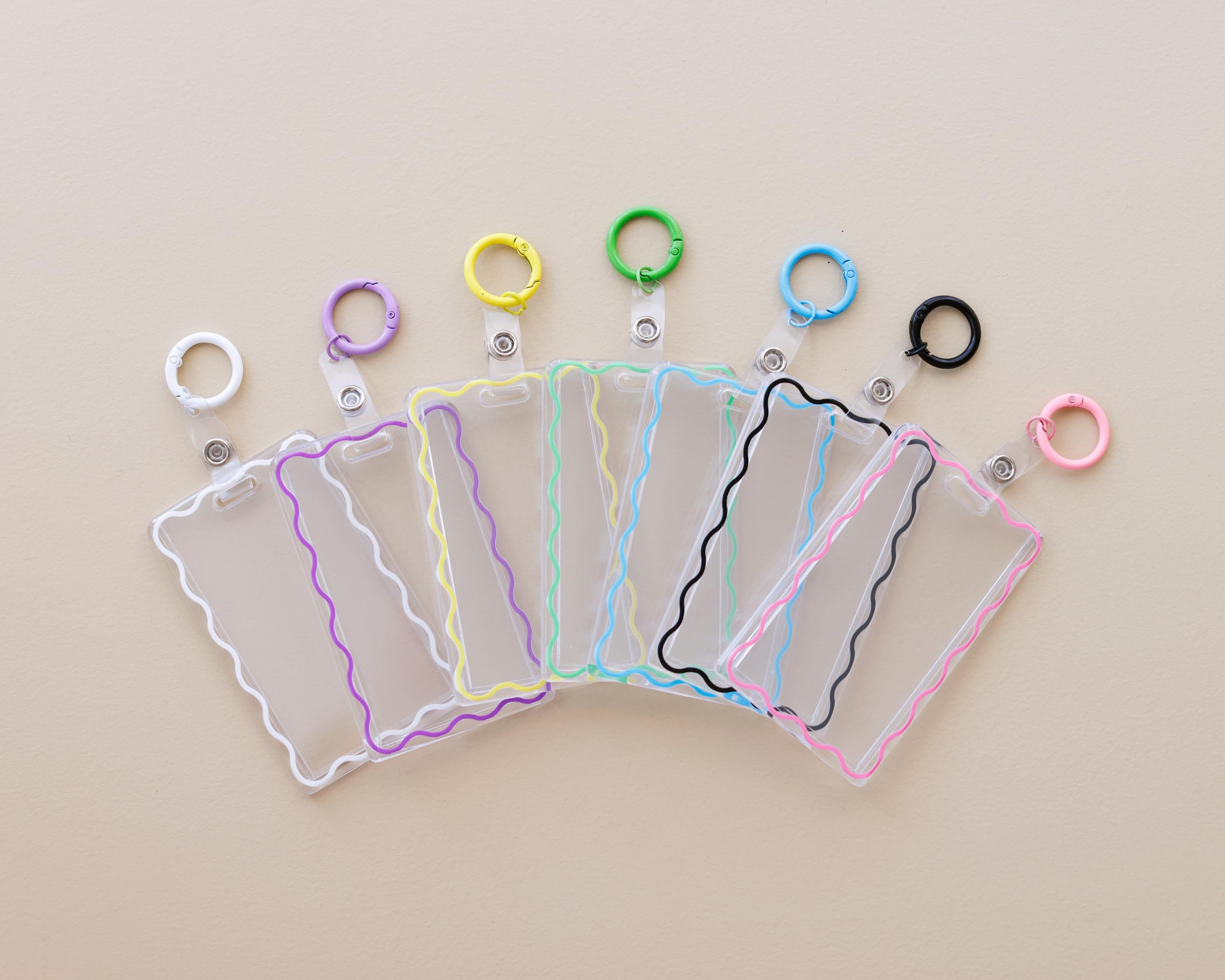Acrylic Photocard Holder Keychain: Colorful ID Badge Holder