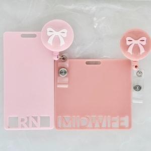 Personalized Acrylic Badge Buddy: Custom ID Holder for Nurse, Teacher