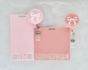 Personalisierter Acryl Badge Buddy: Personalisierter Ausweishalter für Krankenschwester, Lehrer