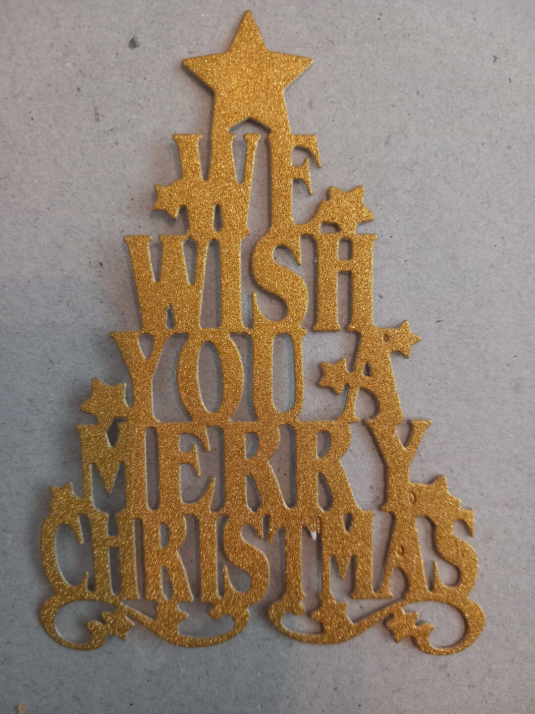 We Wish You a Merry Christmas Die Cut Christmas Tree 6 Items Etsy UK