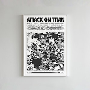 Attack on Titan Poster Set of 1, Attack on Titan Art Anime Wall Print Paint, Attack on Titan Set of 1 Poster, AOT poster, Shingeki No Kyojin