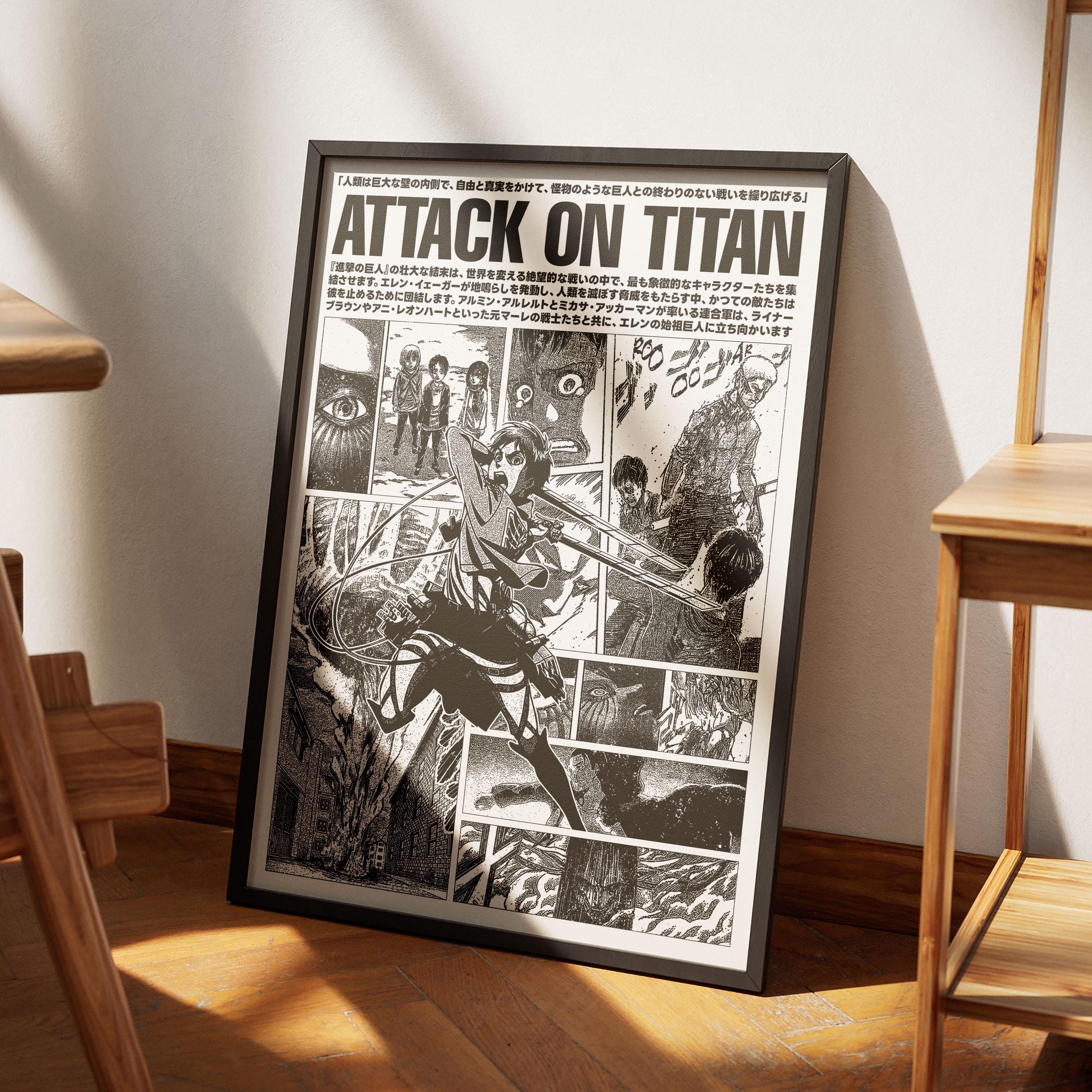 Attack on Titan Poster V6, Attack on Titan Art Anime Wall Print Paint, Attack on Titan Set of 1 Poster, AOT poster, Shingeki No Kyojin