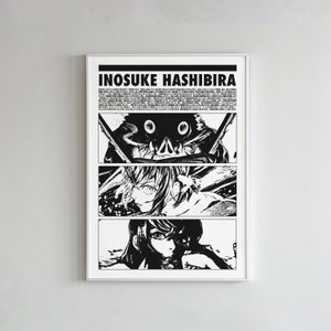 Inosuke Hashibira V2 Demon Slayer Anime numérique affiche, cadeaux anime, art mural anime pour chambre d&#39;enfants, collage mural décoratif, cadeaux