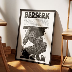 Berserk Poster V2 | 1 Piece Set Manga Art Anime Wall Print Minimalist Painting set of 3 Gallery Colorful Art Guts, Griffith, Casca, Judeau