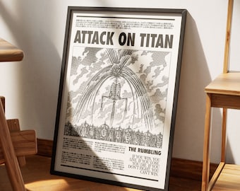 Attack on Titan Poster V3, Attack on Titan Art Anime Wall Print Paint, Attack on Titan Set of 1 Poster, AOT poster, Shingeki No Kyojin