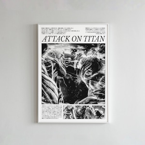 Attack on Titan Poster V4, Attack on Titan Art Anime Wall Print Paint, Attack on Titan Set of 1 Poster, AOT poster, Shingeki No Kyojin