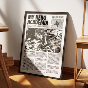My Hero Academia Shoto Todoroki Set of 1, Printable Anime Poster, Anime Gift, Anime Wall Art, Home Decoration Wall Art Print, Manga Poster