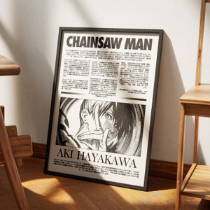 Chainsaw Man Manga Cover Poster V1, Popular Japanese Anime Digital Print, Gift Idea, Tatsuki Fujimoto, Anime 2024, Chainsaw Man Denji Poster