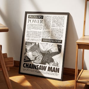 Chainsaw Man Manga Cover Poster V3, Popular Japanese Anime Digital Print, Gift Idea, Tatsuki Fujimoto, Anime 2024, Chainsaw Man Denji Poster