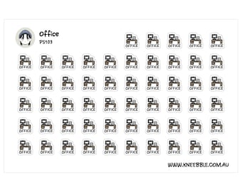 Plannerstickers: WFH en kantoorproductiviteit - labels voor thuiswerk