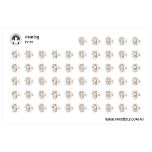 Hearing Test Planner Stickers - Ear Care and Appointment Labels