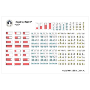 Progress Tracker Stickers - Activity Markers and Rating Stars for Planners