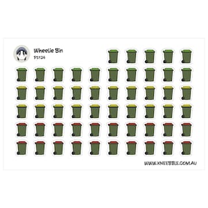 Pegatinas para el Día de la Basura: Etiquetas para contenedores con ruedas - Reciclar, Compostar, Residuos