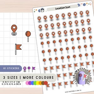 Map Stickers for Travel Lovers, Organize Your Adventures with Customisable Planner Stickers and Pin Flags - Life Sticker Sheets