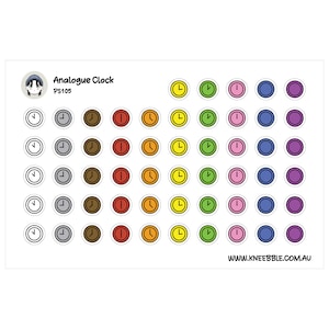 Clock Stickers for Planners: Schedule and Time Tracking Sheets