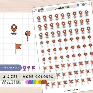 Map Stickers for Travel Lovers, Organize Your Adventures with Customisable Planner Stickers and Pin Flags - Life Sticker Sheets