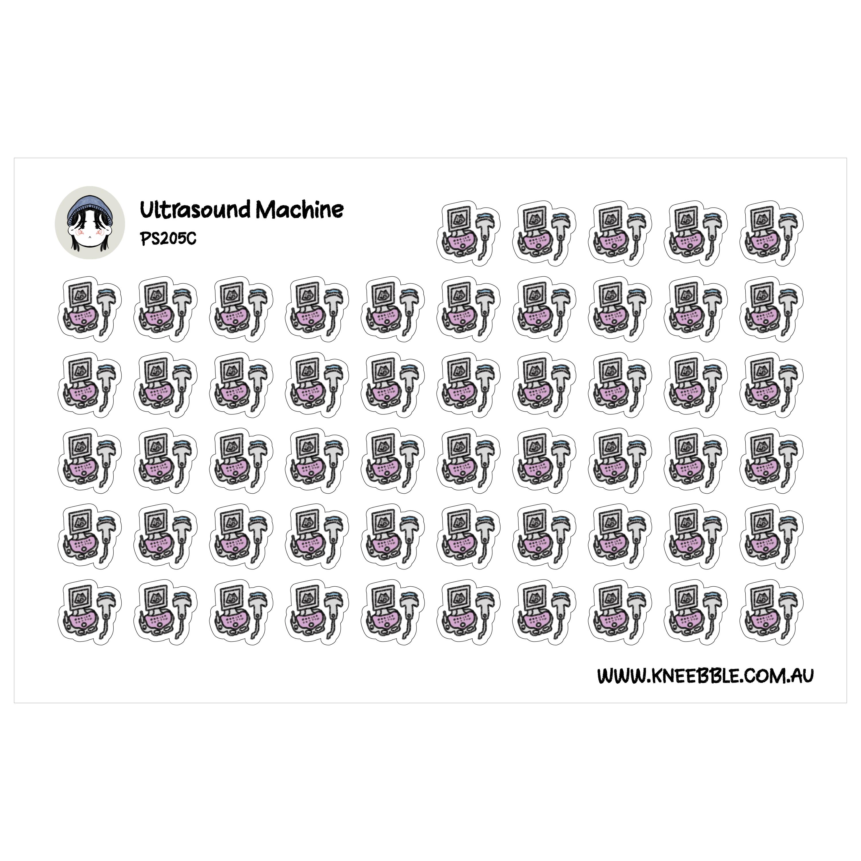 Example Medical Device Service Sticker Medical Machine Stickers - ECG, MRI, Ultrasound, X-ray - Hospital and ...
