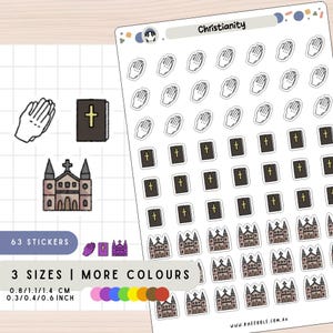 Christian Planner Stickers, Bible Prayer Stickers, Religious Jesus Stickers, Faith Worship Spiritual Stickers, Blessings God Grace Stickers