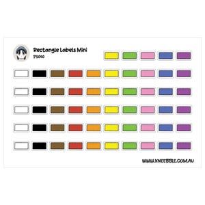 Label Stickers Sheet: Small Rectangle Tags for Planner and Scrapbook