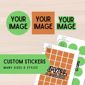 Custom Sticker Sheet Design, Personalised Logos Images Sticker Sheet, Square Circle Shape Labels, Customised Idea Stickers, Make Your Own