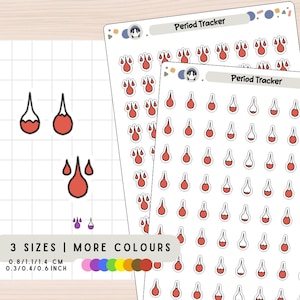 Stickers menstruatiecyclus, menstruatiecyclusstickers, menstruatieplannerstickers, maandcyclusstickers, vruchtbaarheidstrackerstickers