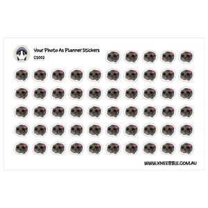 Minihoja de planificador personalizada con pegatinas fotográficas personalizadas