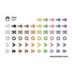Planner Sticker: Pfeil-Navigation, Landkarte, Richtungs-Icons - Matt oder Hochglanz