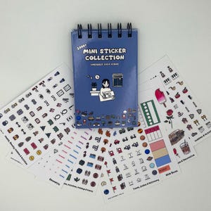 1000+ Stickerbuch Mini-Sticker-Sammlung, kompakte tägliche Aufkleber funktional den täglichen Gebrauch, Journal Scrapbook Icon Aufkleber