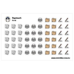 Paperwork Planner Stickers Functional Office Labels Adhesive Decals