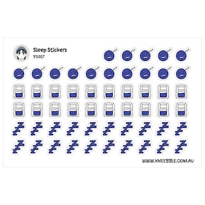 Nap Time Planner Stickers: Sleep and Wellness Labels for Journals