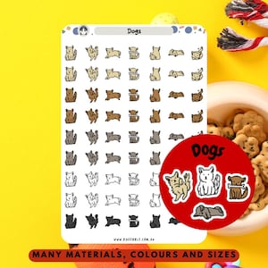 Plannerstickers hondenpuppy, decoratieve mini-plakboekstickers, zelfklevende stickerlabels voor huisdier, dierenvriend pictogram dagboek