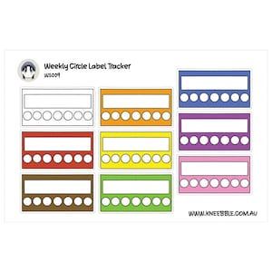 Goal Tracker Stickers - Weekly and Monthly Circle Labels for Planners