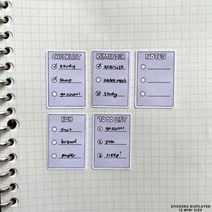 Checklist Box Planner Stickers, Reminder to Do List Boxes Stickers ...