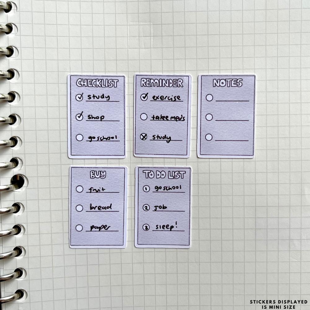 Checklist Box Planner Stickers, Reminder to Do List Boxes Stickers ...
