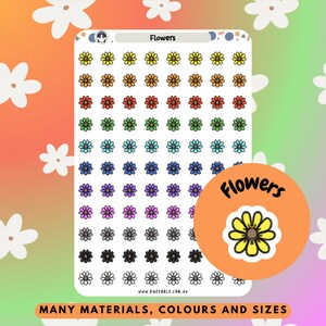 Bloem natuur bloemen botanische stickers, plakboek dagboek minikleefstoffen, kleurrijke lentetuin thema planner stickers, decoratieve pictogrammen