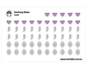 Period and Hygiene Stickers - Menstrual Cycle Planner Labels